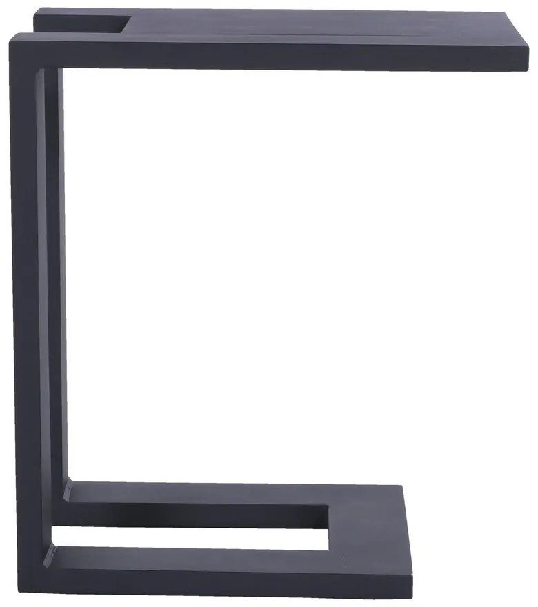 Черна градинска странична маса за шезлонг Tim - Hartman