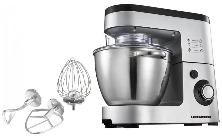 Heinner HPM-1500XMC-V2 - Мощен кухненски робот с купа от неръждаема стомана, 1500 W / 230 V