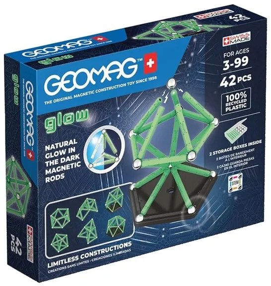 Магнитен конструктор, Geomag, Glow 329, 42 части