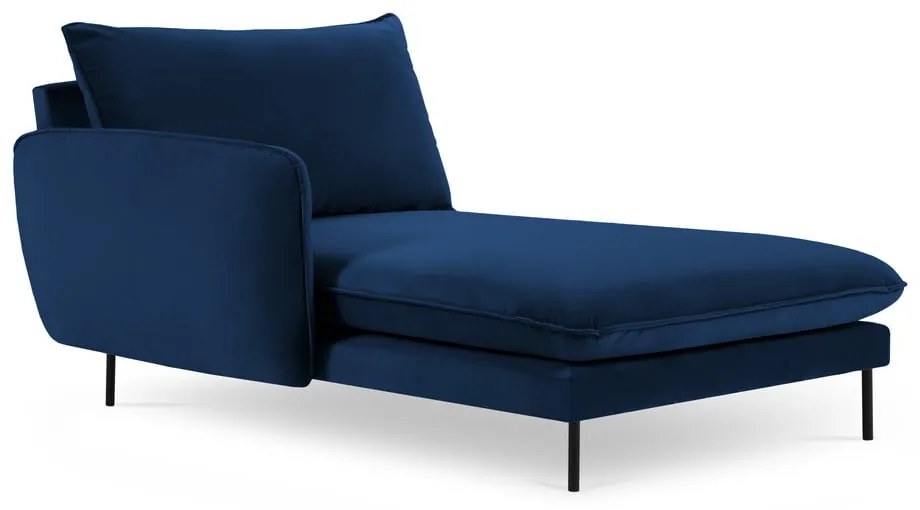 Стол за отдих от синьо кадифе (ляв ъгъл) Vienna - Cosmopolitan Design