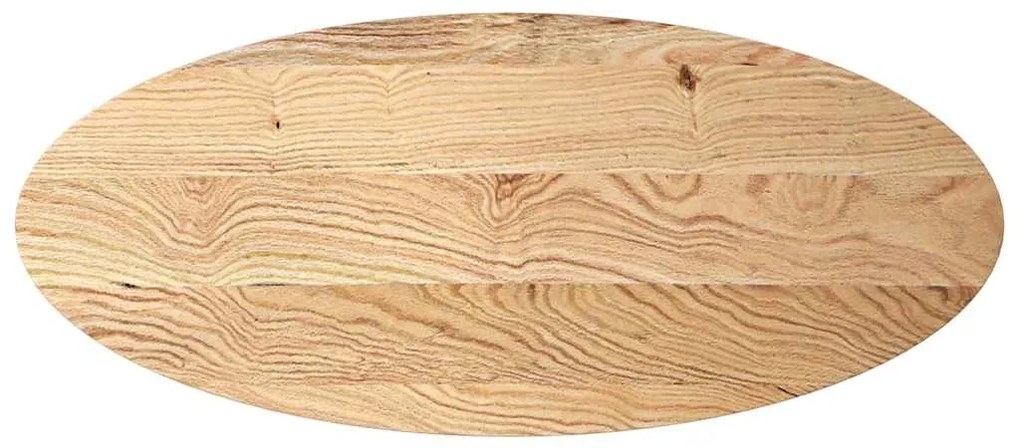 4009044 vidaXL Плот за маса, 140x60x4 см, дъбово дърво масив, овална