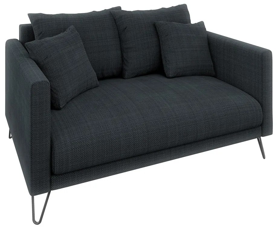 Тъмносив шенилов диван 140 cm Freya – Ropez