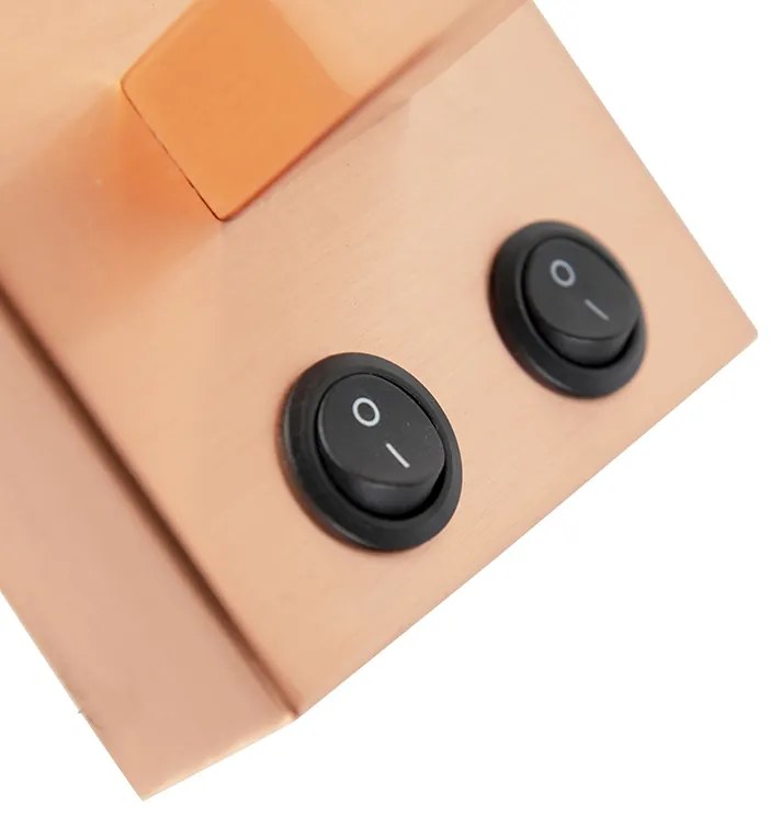 Стенна лампа в стил арт деко мед с черен абажур - Brescia