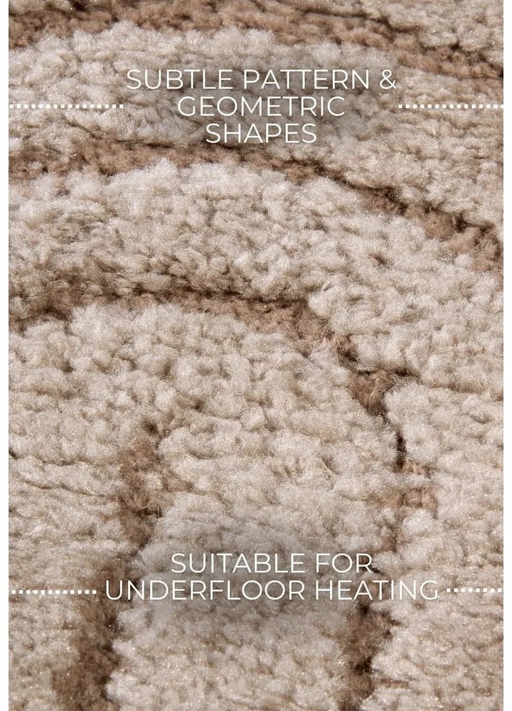 Кафяво-сив кръгъл килим ø 200 cm Panglao New York Taupe – Elle Decoration