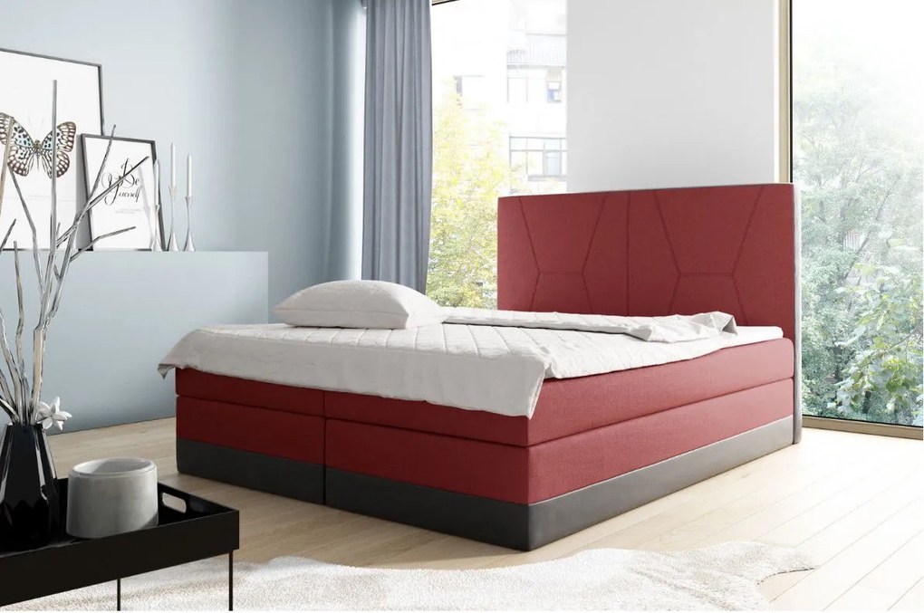 Тапицирано легло Enzo -Kokkino-Mauro-140 x 200