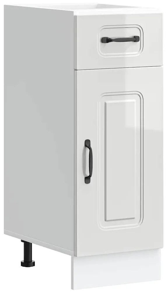 853459 vidaXL Кухненски шкаф, "Kalmar", бял гланц, инженерно дърво