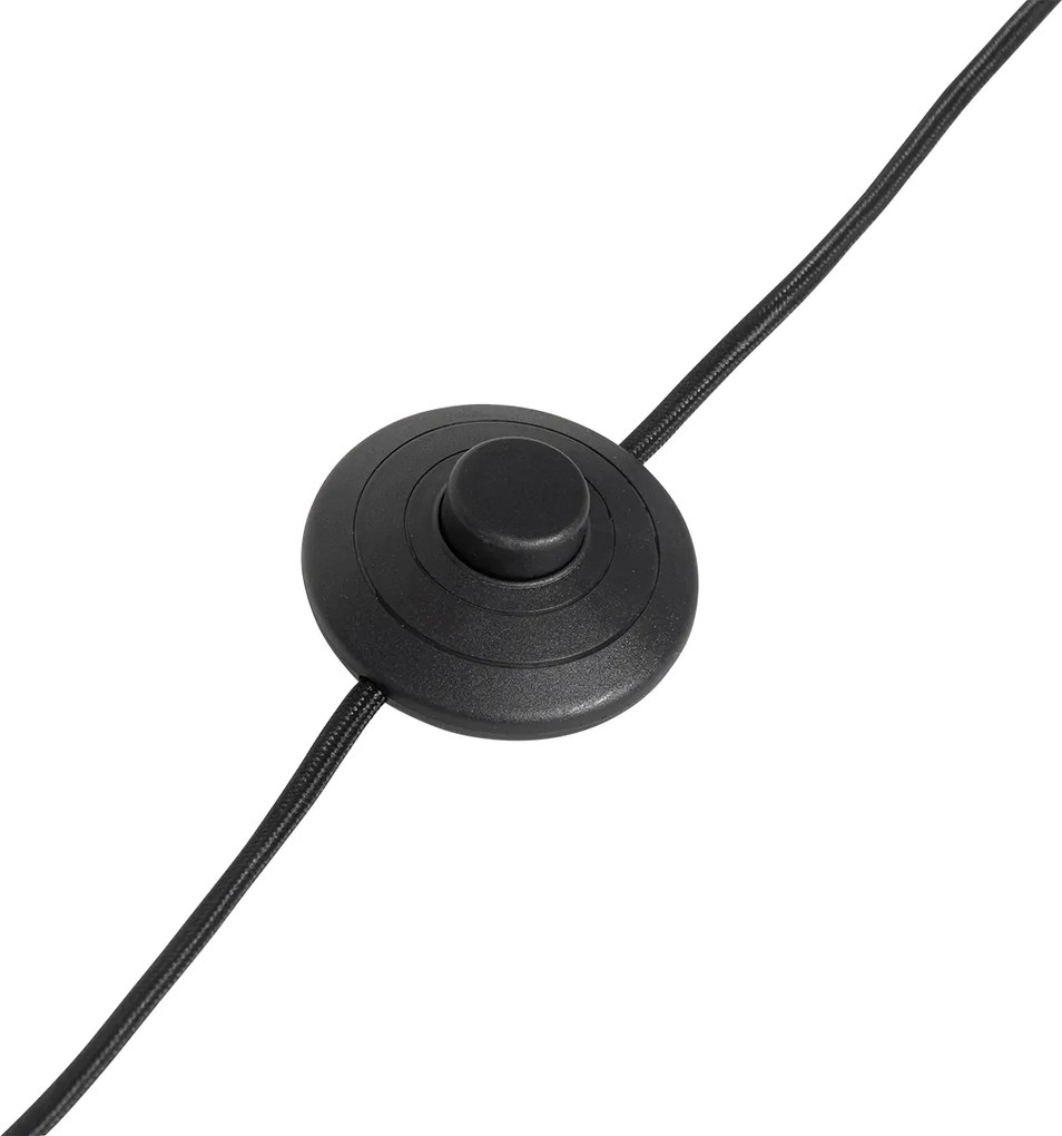 Дървена подова лампа със зелен кадифен абажур 40 см - Mels