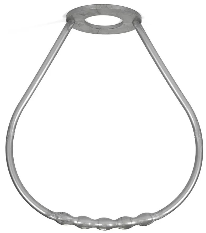 Дръжка за полилей пластмаса сребриста