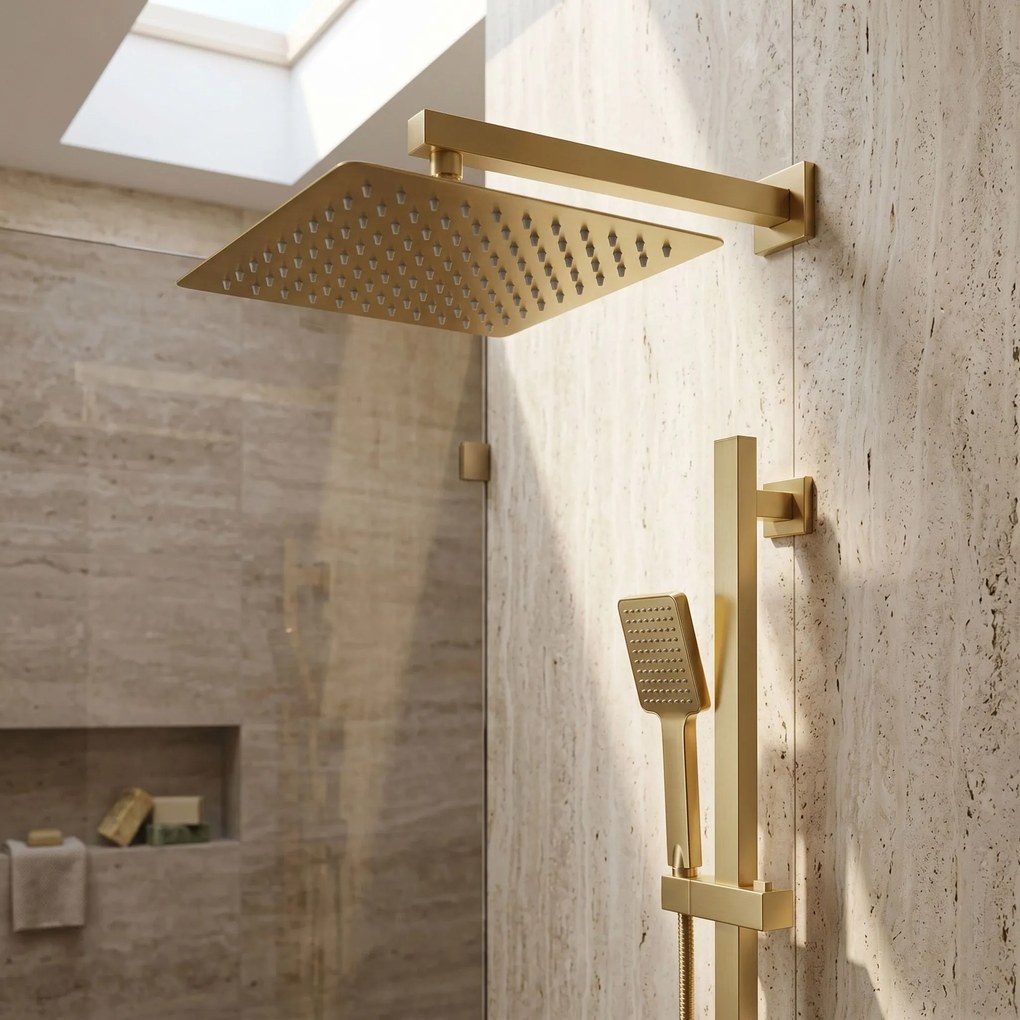 Квадратен душ пита REA JS-P015BG 30cm Brush Gold