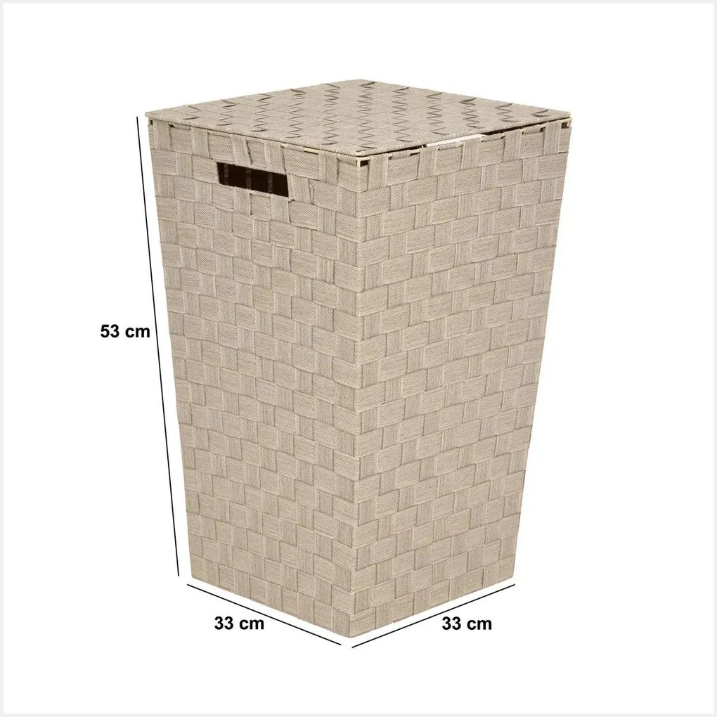 Кош за пране 5five Lise, Бежов, 33x33x53 cm - Бежов