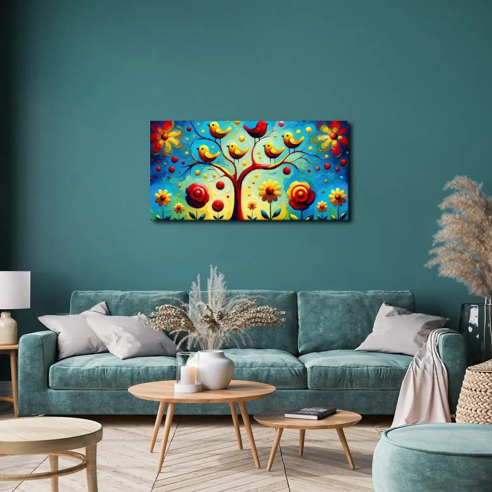 Картина на платно – Цветно дърво на живота