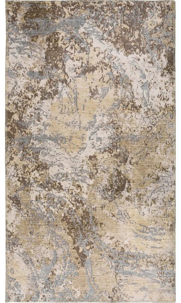 Светлосин/светлокафяв килим подходящ за пране 80x150 cm Sandstorm – Vitaus
