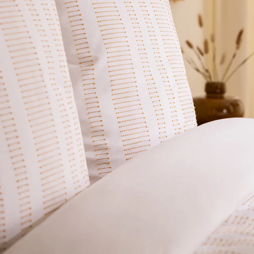 Спално бельо atmosphera Isao, Релефен памук с ефект лен - 260x240 cm