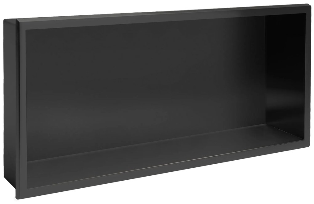 Вграден рафт за баня 30x60 black matt