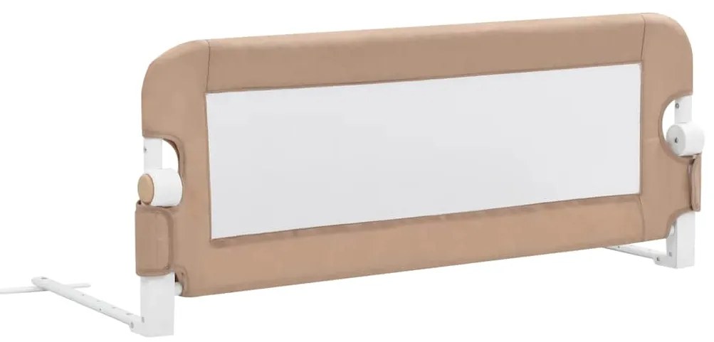 10164 vidaXL Ограничител за детско легло, таупе, 102x42 см, полиестер