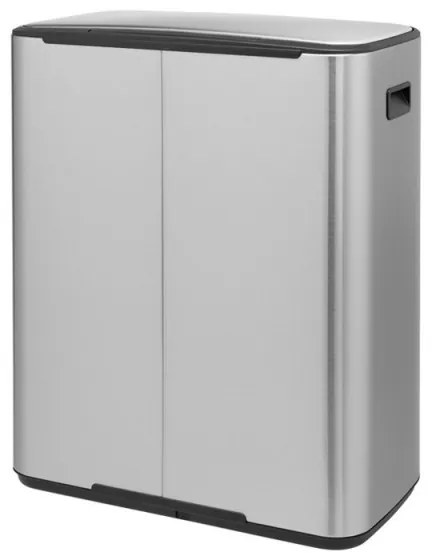 Кош за боклук Brabantia Bo Pedal 1003186, 60 л, Леко затваряне, Противоплъзгаща основа, Устойчив на пръстови отпечатъци, Инокс/Мат