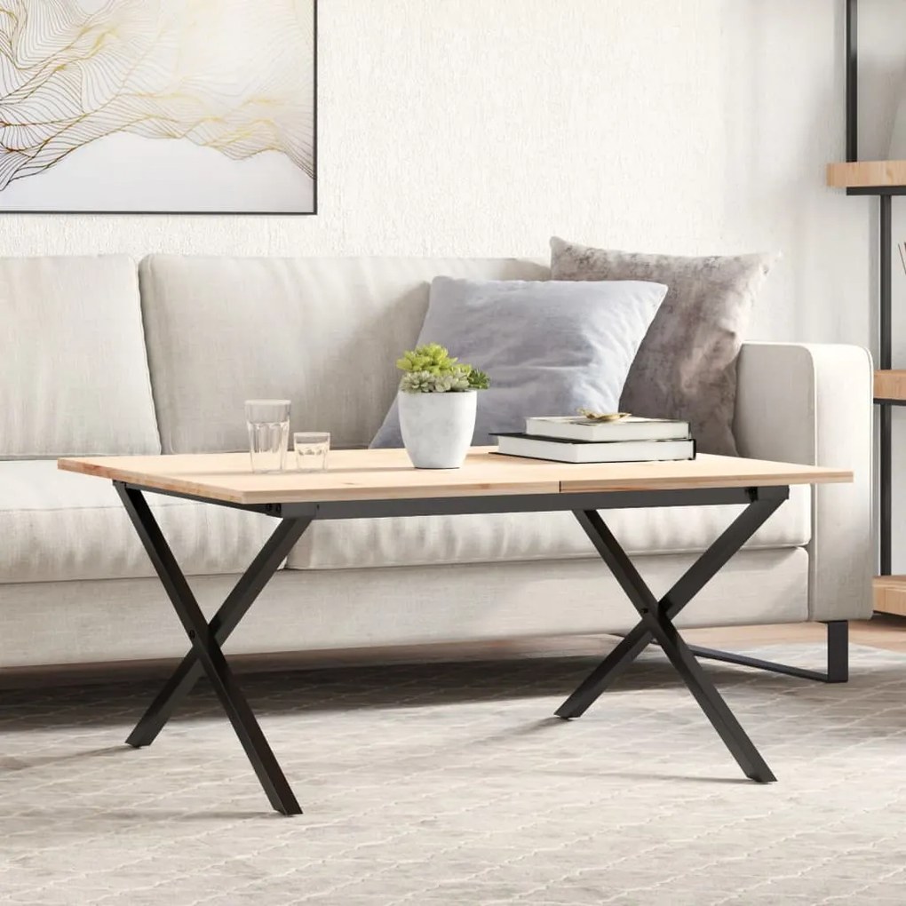 357897 vidaXL Крака за кафе маса, X-рамка, 70x60x43 см, стомана