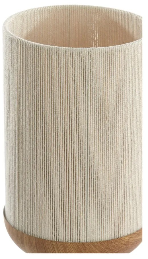 Настолна лампа в естествен цвят с текстилен абажур (височина 50 cm) Dania – Light & Living