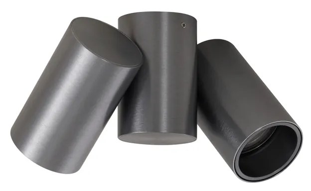 Дизайнерски вграден прожектор тъмно сив GU10 50mm 2-светлинен накланяем - Michael