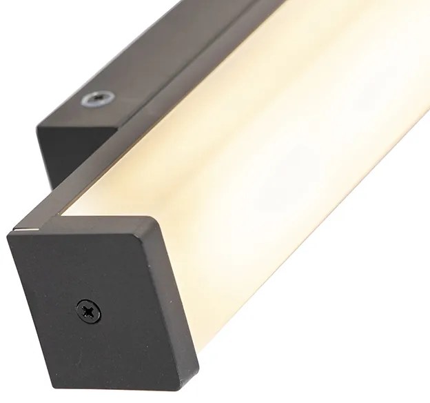 Модерна стенна лампа черна 32см с LED IP44 - Cascada