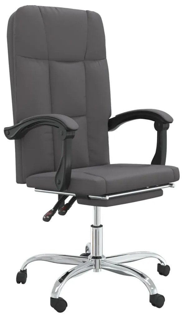 349641 vidaXL Наклоняем офис стол, сив, изкуствена кожа