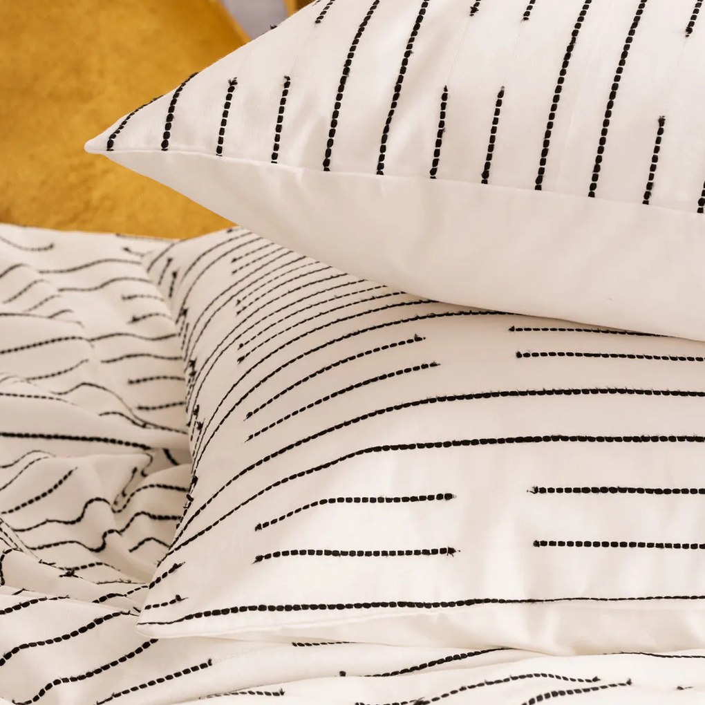 Спално бельо atmosphera Kain, Релефен памук с ефект лен - 260x240 cm