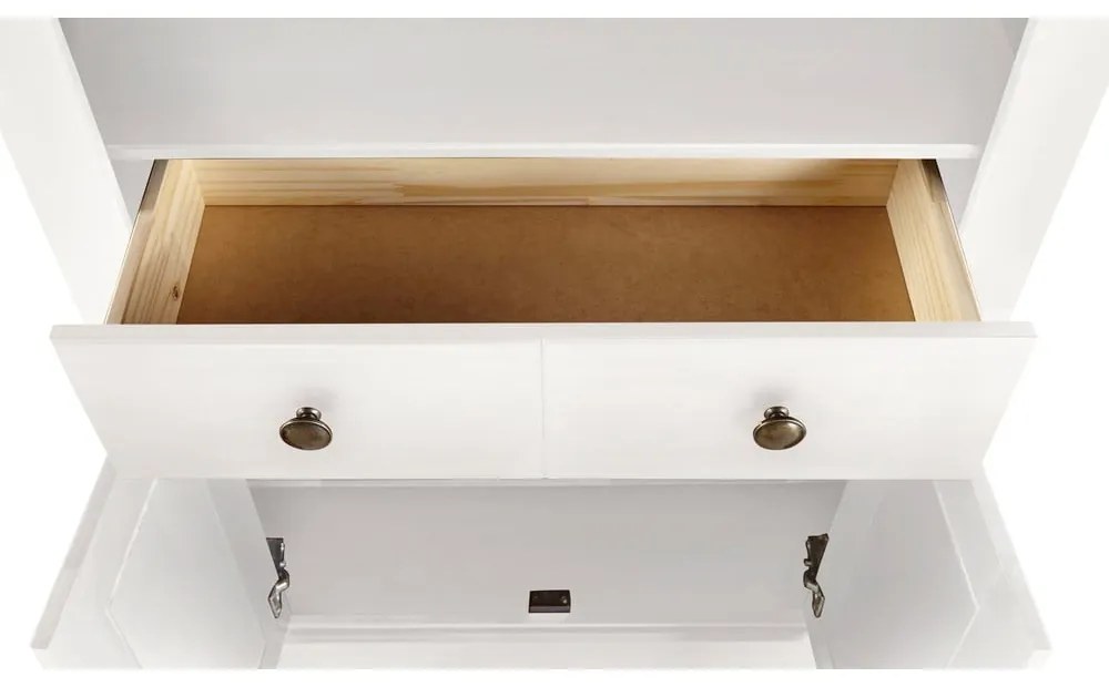 Бяла библиотека от масивен бор 181x31 cm Mille – Støraa