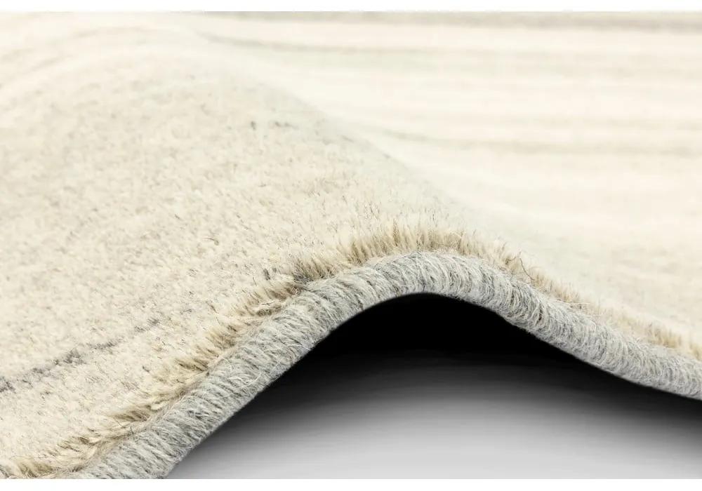 Кремав вълнен килим 160x240 cm Haze - Agnella