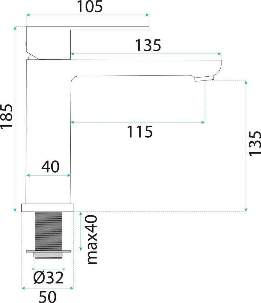 Смесител за баня Rea Logan Brush Gold