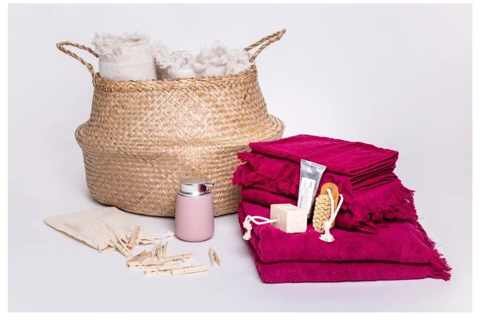 Комплект от 6 червени кърпи и 2 кърпи за баня от 100% памук - Bonami Selection