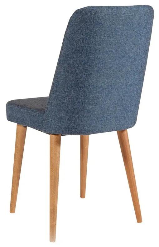 Син кадифен стол за хранене Stormi Sandalye - Kalune Design