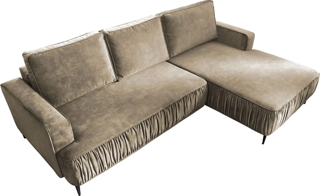 Ъглов диван Lavar-Кафяво-Десен