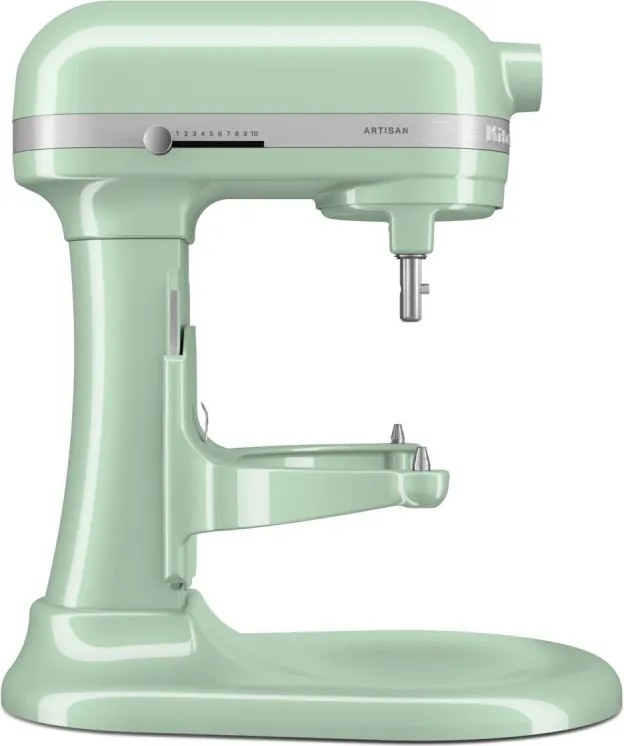 Планетарен миксер KitchenAid Artisan 5KSM60SPXEPT Pistachio, 375 W, 5.6 л, 11 скорости, 67 точки на допир, Повдигане на купата, Специална скорост Fold, Светлозелен