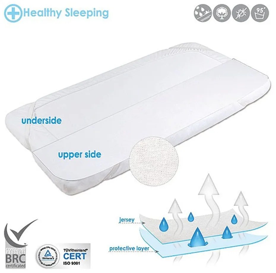 0246 Протектор за матрак с 4 ластика трико 70/140 Baby Matex