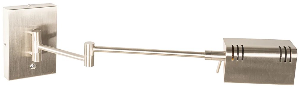 Дизайнерски стенен аплик стомана с LED димер - Notia