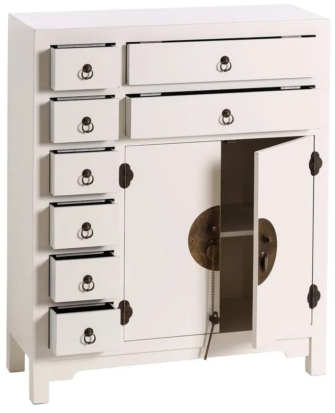 Бял висок скрин 73x90 cm Oriente – Ixia