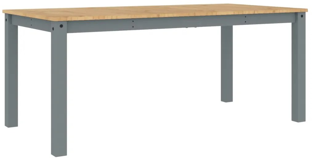 4005709 vidaXL Трапезна маса "Panama" сива 180x90x75 см бор масив