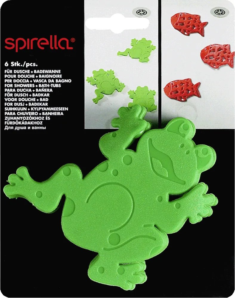 Детски противоплъзгащи подложки за вани в комплект от 6 бр. 12x11 cm Frogtime – Spirella