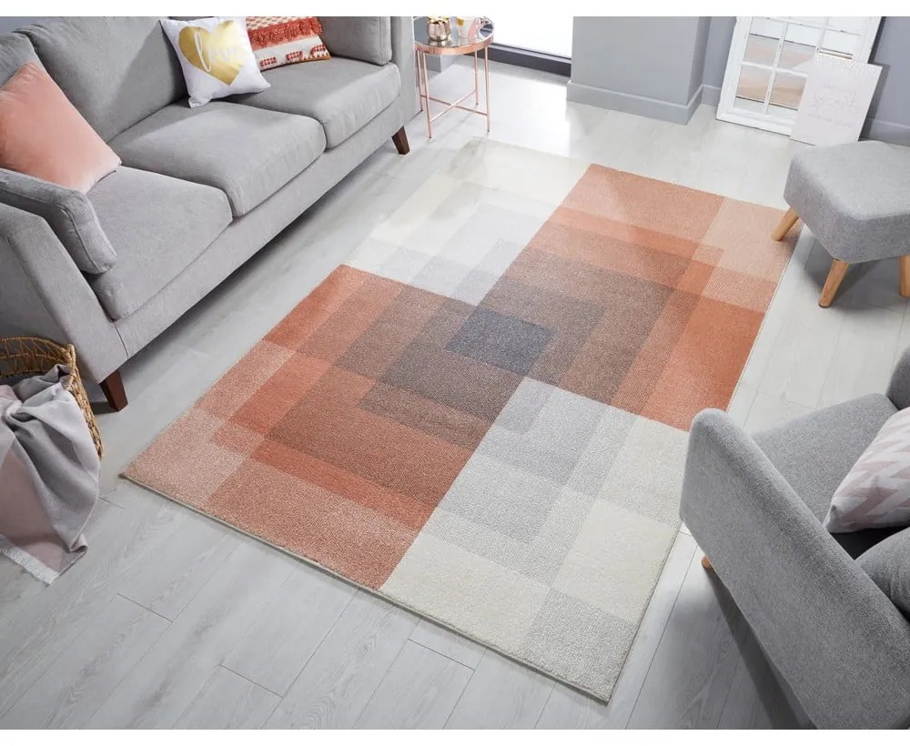 Сив и розов килим , 160 x 230 cm Plaza - Flair Rugs