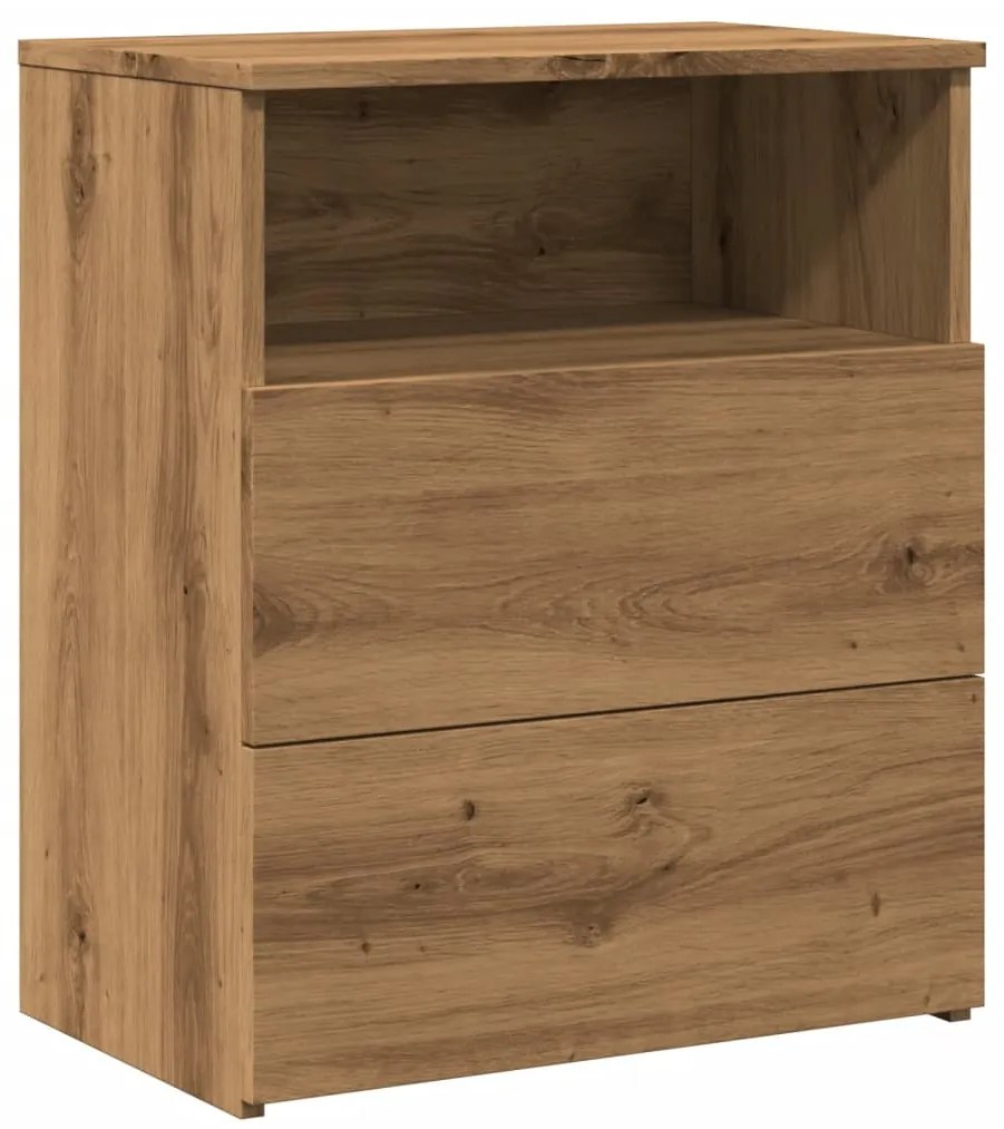856566 vidaXL Нощно шкафче, дъб артизан, 50x32x60 см, инженерно дърво