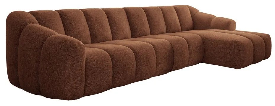 Теракотен ъглов диван (десен ъгъл) Shell – Miuform