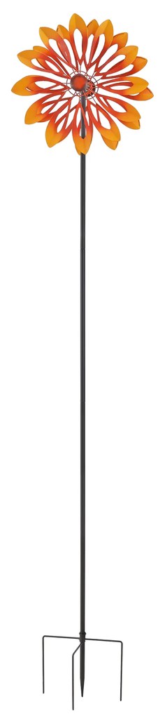 Pinwheel Eidfjord Metal Wind Chime Orange/Red []