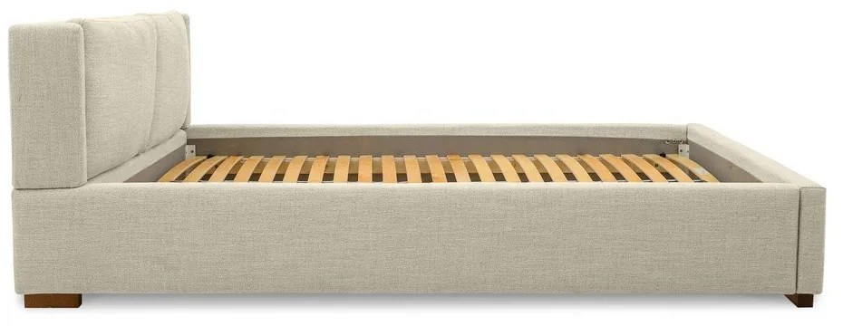 Бежово тапицирано двойно легло с включена подматрачна рамка 140x200 cm Dreamer – Scandic