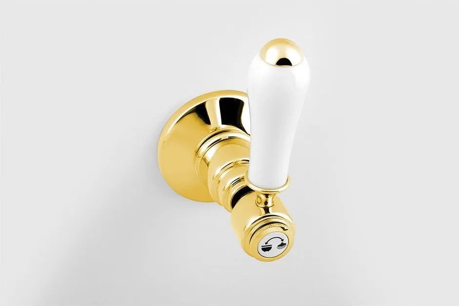 Вградена душ батерия в златист цвят (2 изхода) Antea – Sapho