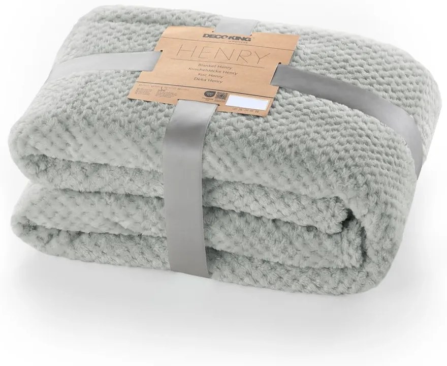 Сива покривка за легло от микрофибър , 240 x 220 cm Henry - DecoKing