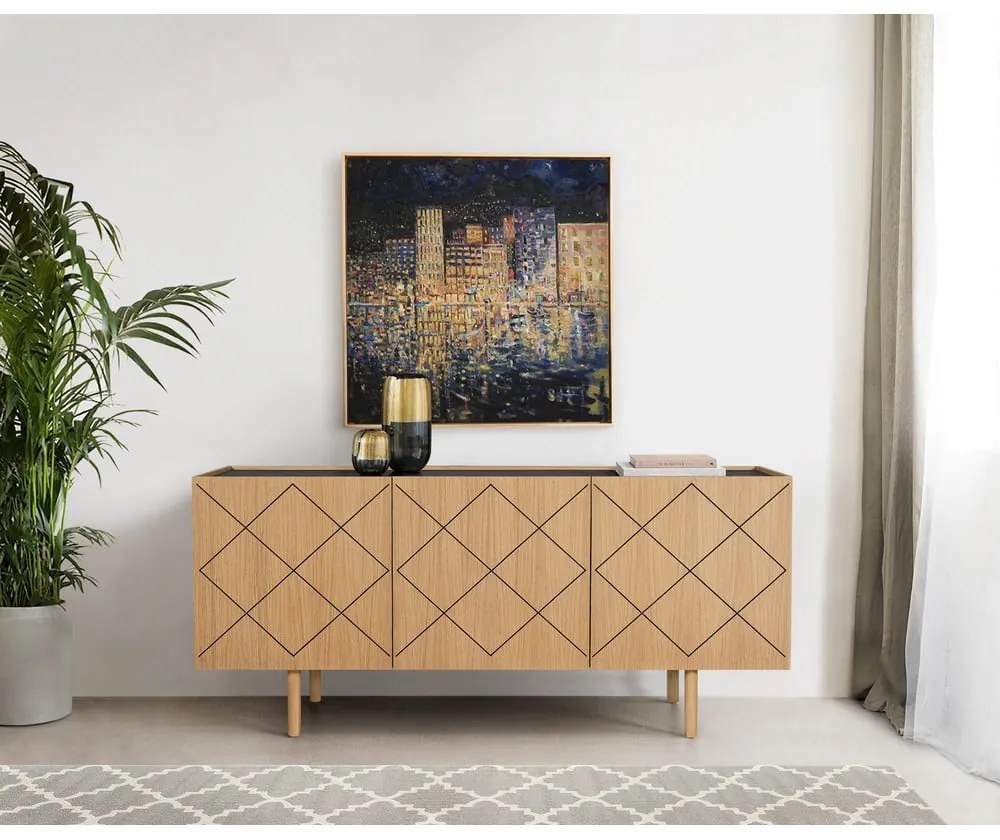 Комод с чекмеджета в дъбов декор Ramalade Porto - Woodman