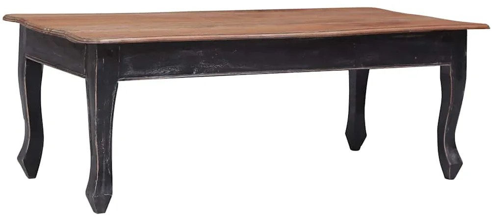 283904 vidaXL Маса за кафе, черна, 120x60x45 см, махагоново дърво масив