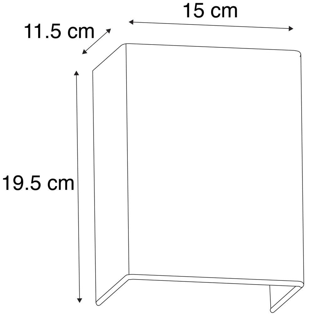 Селска стенна лампа бежова с текстилен абажур - Vete