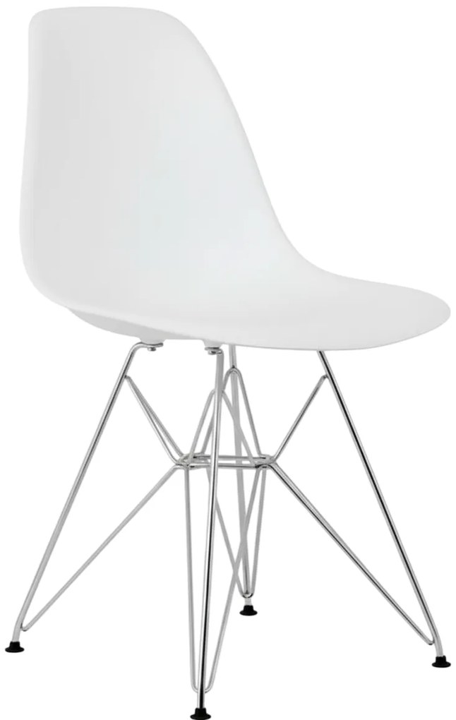 Кухненски стол Fiore Metal-Бял (4) парчета