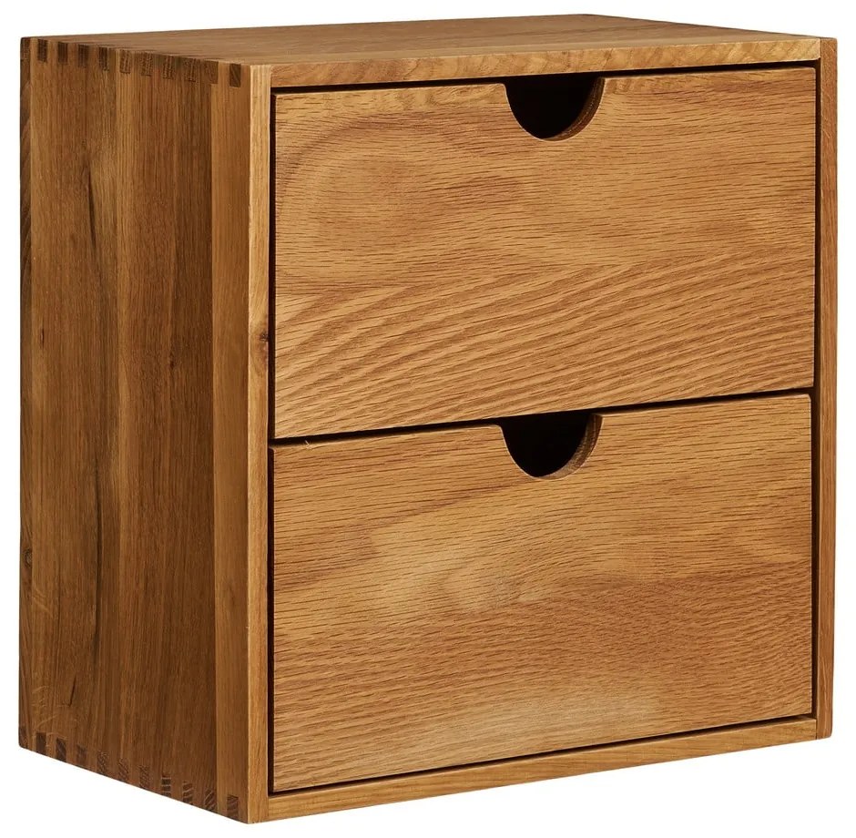 На няколко нива стенен рафт от масивен дъб в естествен цвят 18 cm Townsville – House Nordic